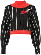 Dilara Findikoglu Heart And Dagger Cropped Sweatshirt - Black