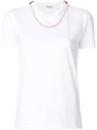 Miu Miu Pearl Embellished T-shirt - White