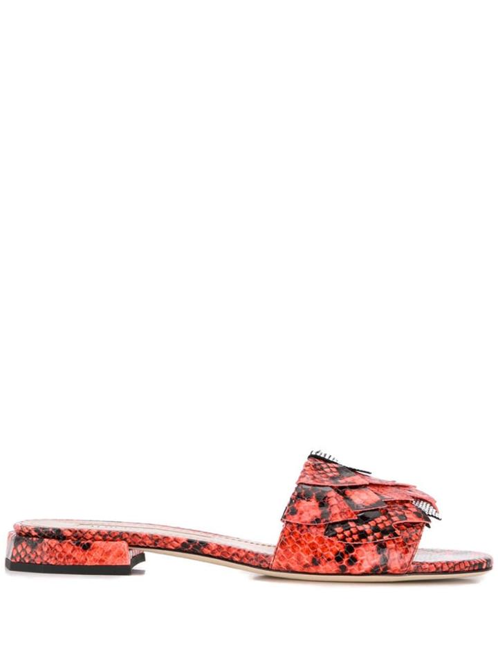Alberto Gozzi Python Flats - Pink