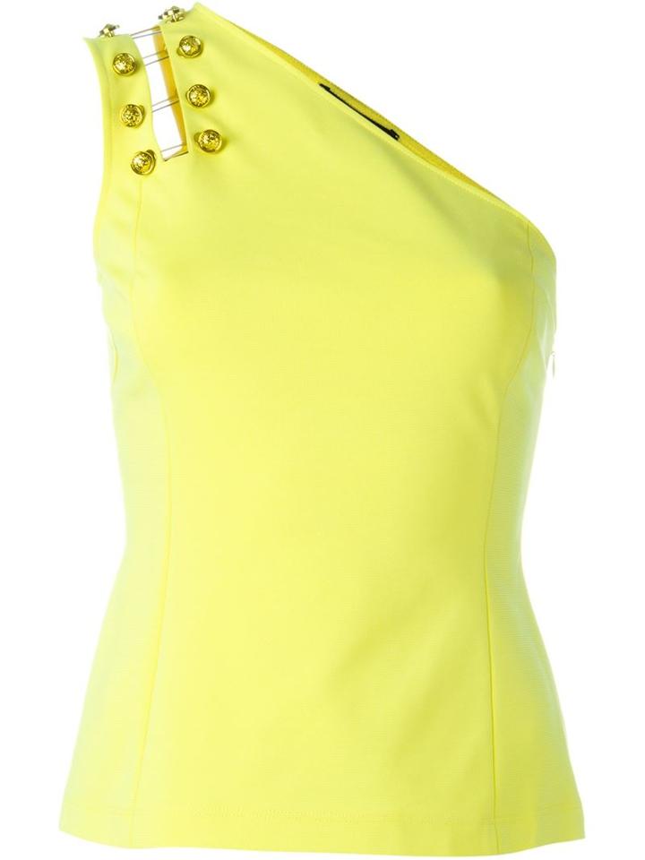 Versus Embellished One Shoulder Top