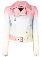Philipp Plein Faded Biker Jacket - Pink
