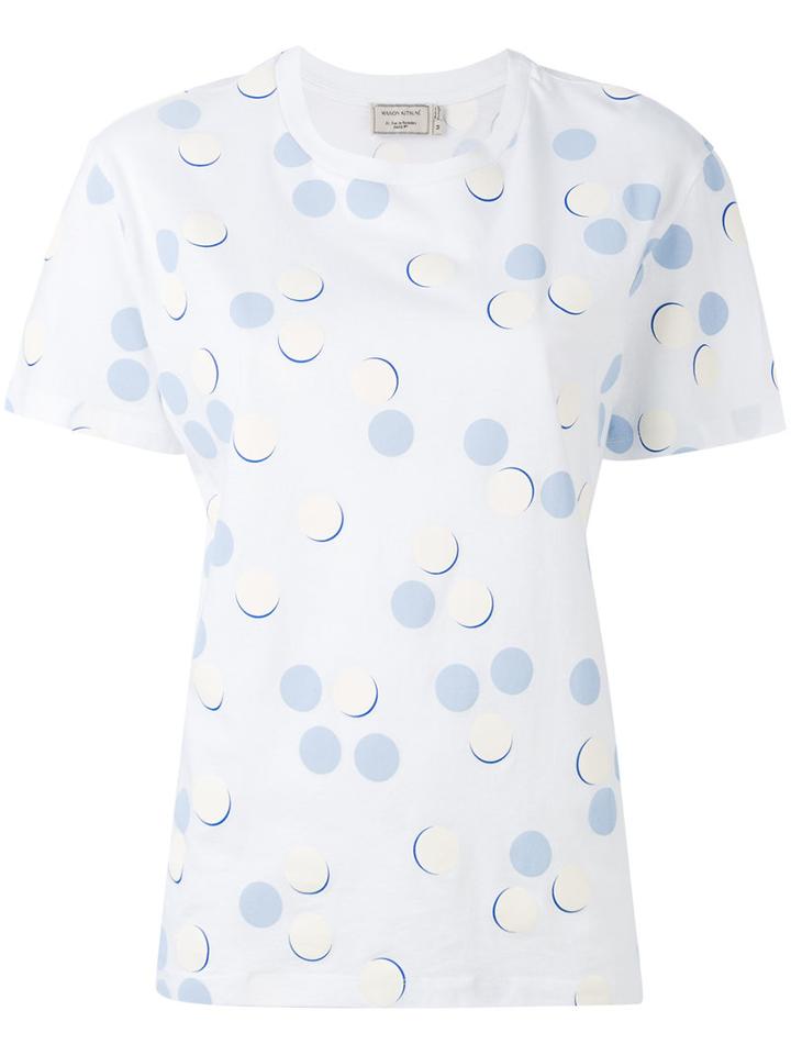 Maison Kitsuné - Patterned Top - Women - Cotton - S, White, Cotton