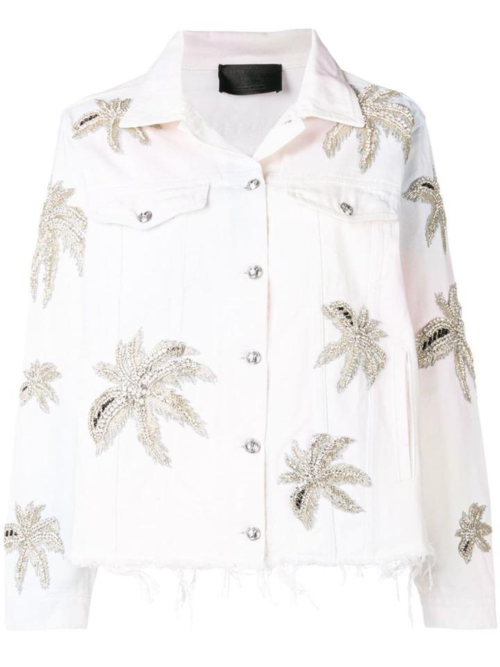 Philipp Plein Floral Print Jacket - White