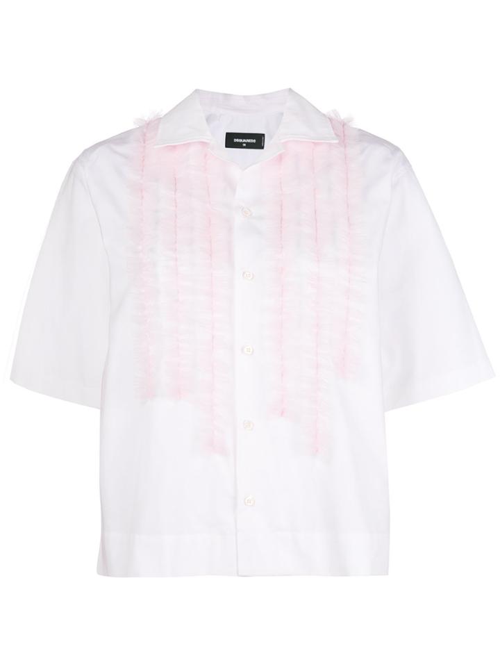 Dsquared2 Shirt With Frill Embellishments - Pink & Purple