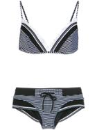 Amir Slama Ribbed Trim Bikini Set - Black