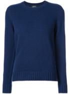 A.p.c. Classic Fitted Sweater - Blue
