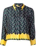 Marni Magi Print Blouse, Women's, Size: 6, Black, Silk