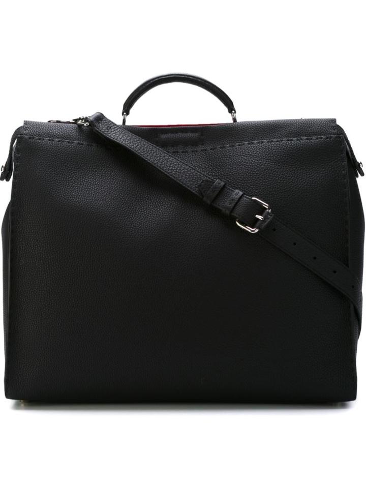 Fendi Peekaboo Tote, Men's, Black, Calf Leather/metal