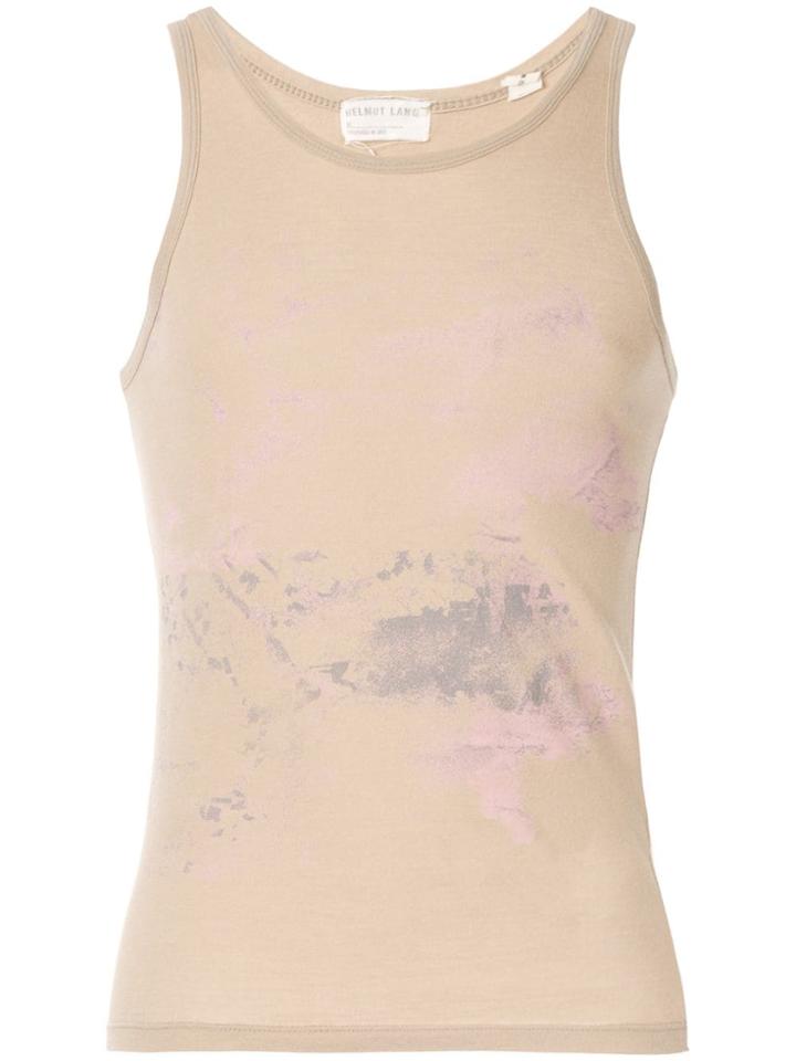 Helmut Lang Pre-owned 1998 Marble Print Tank - Brown