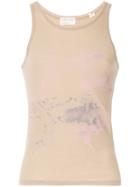 Helmut Lang Pre-owned 1998 Marble Print Tank - Brown