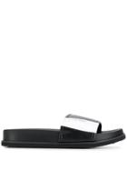 Calvin Klein Logo Panel Slides - Black