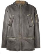 Gosha Rubchinskiy Zipped Shearling Coat, Adult Unisex, Size: Small, Brown, Acrylic/polyester
