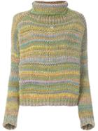 Twin-set Striped Chunky Knit Jumper - Green