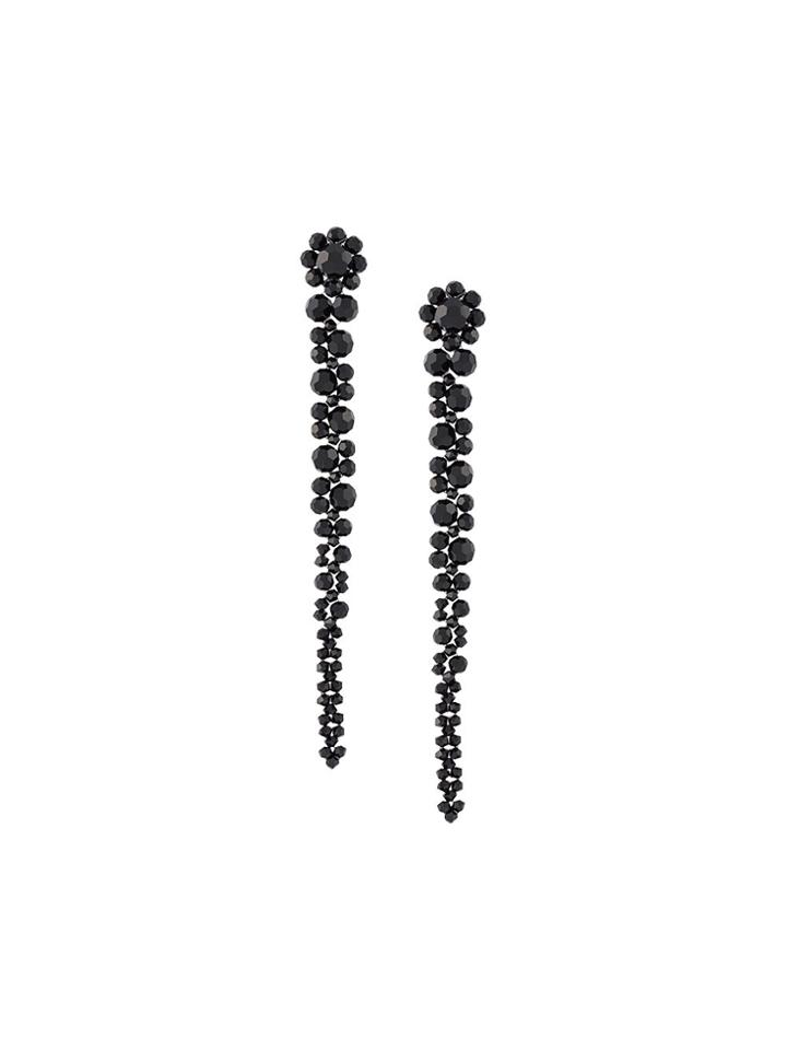 Simone Rocha Beaded Drop Earrings - Black