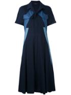 Neil Barrett - Panelled Denim Dress - Women - Cotton - 42, Blue, Cotton