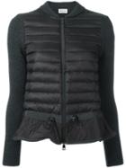 Moncler Padded Front Cardigan, Women's, Size: Medium, Grey, Polyamide/polyester/virgin Wool/feather Down