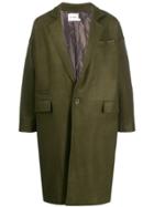The Silted Company Oversized Single-breasted Coat - Green