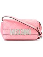 Moschino Logo Quilted Crossbody Bag, Women's, Pink/purple