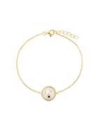 Eshvi Star And Moon Pearl Charm Bracelet - Gold