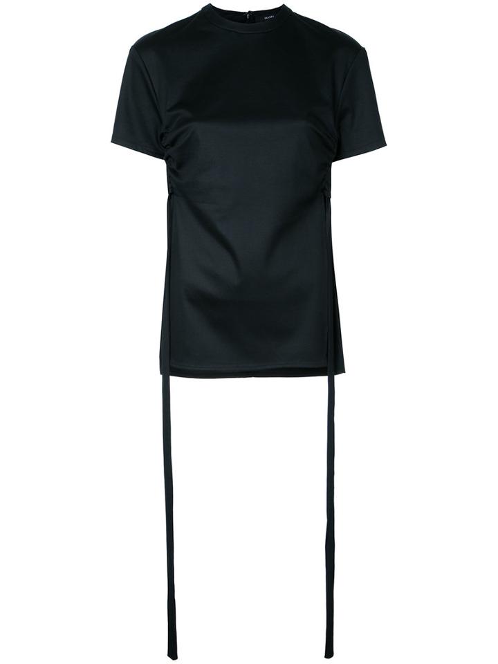 Ellery - Side Split T-shirt - Women - Cotton - 6, Black, Cotton