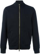 Burberry Zipped Bomber Jacket, Men's, Size: Small, Black, Cotton/polyester