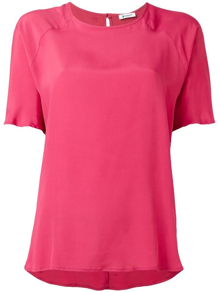 Dondup Plain T-shirt, Women's, Size: 40, Pink/purple, Viscose/silk