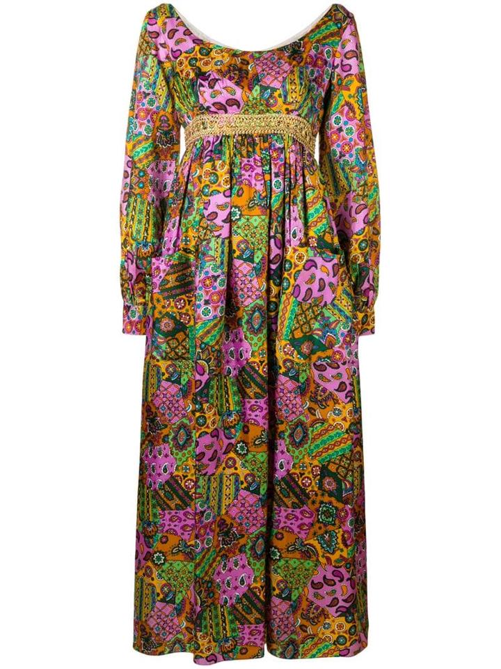 William Vintage Long-sleeve Flared Dress - Pink