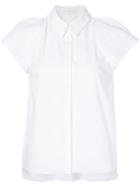 Delpozo - Structured Sleeve Shirt - Women - Cotton - 40, White, Cotton