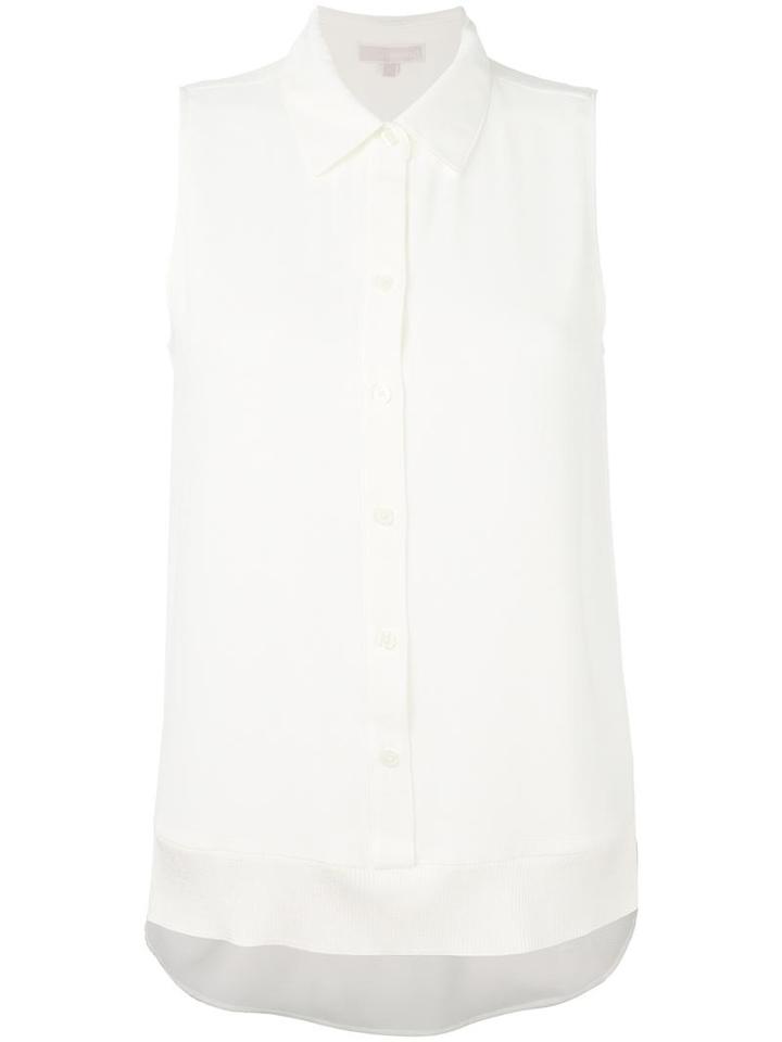 Michael Michael Kors Sleeveless Shirt, Women's, Size: Xs, White, Polyester/spandex/elastane/viscose