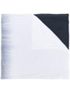 Unconditional Horizontal Dip Dye Scarf - White