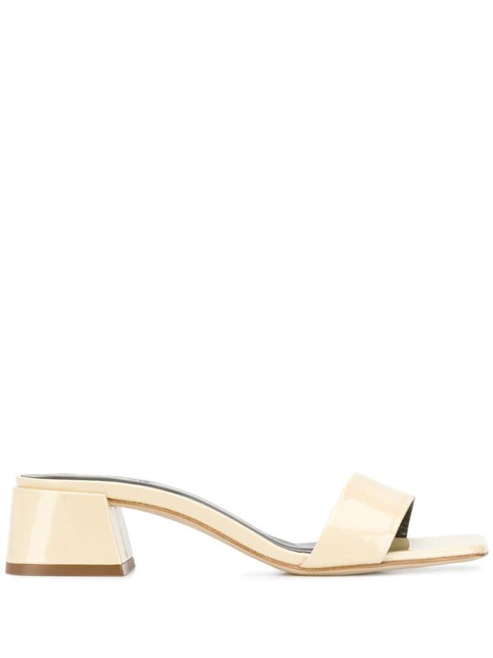 By Far Courtney Heel Slide Sandals - Neutrals