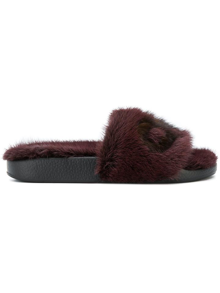 Salvatore Ferragamo Gancio Slides - Red