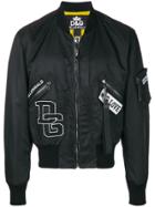 Dolce & Gabbana Letterman Rib Trim Bomber Jacket - Black