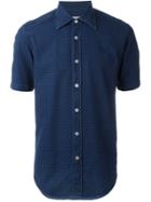 Canali Textured Short Sleeve Button Down Shirt