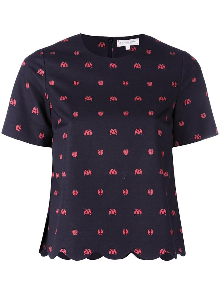 Chinti & Parker - Ladybird T-shirt - Women - Cotton/spandex/elastane - 12, Blue, Cotton/spandex/elastane