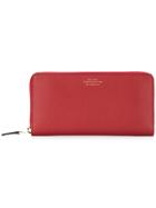 Smythson Zip Around Wallet - Red
