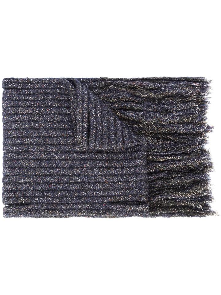 Craig Green Ribbed Knit Scarf - Blue