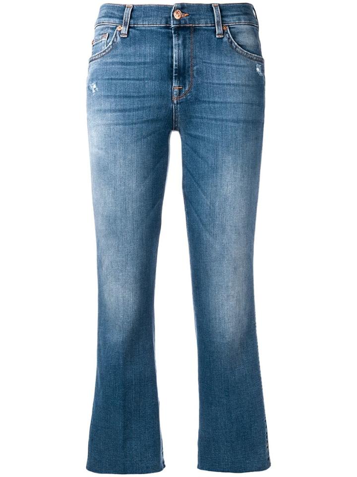 7 For All Mankind Cropped Slim Illusion Figaro Jeans - Blue