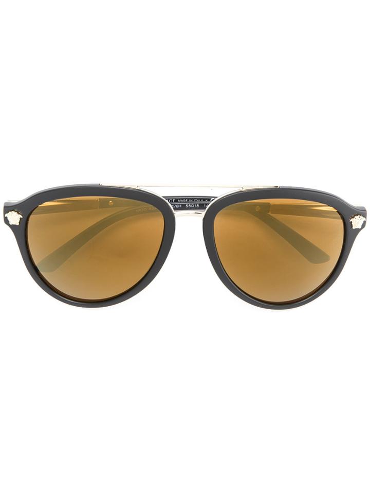 Versace Eyewear Round Sunglasses - Black