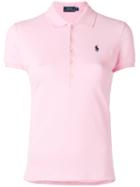 Polo Ralph Lauren - Classic Polo Top - Women - Cotton/spandex/elastane - M, Pink/purple, Cotton/spandex/elastane