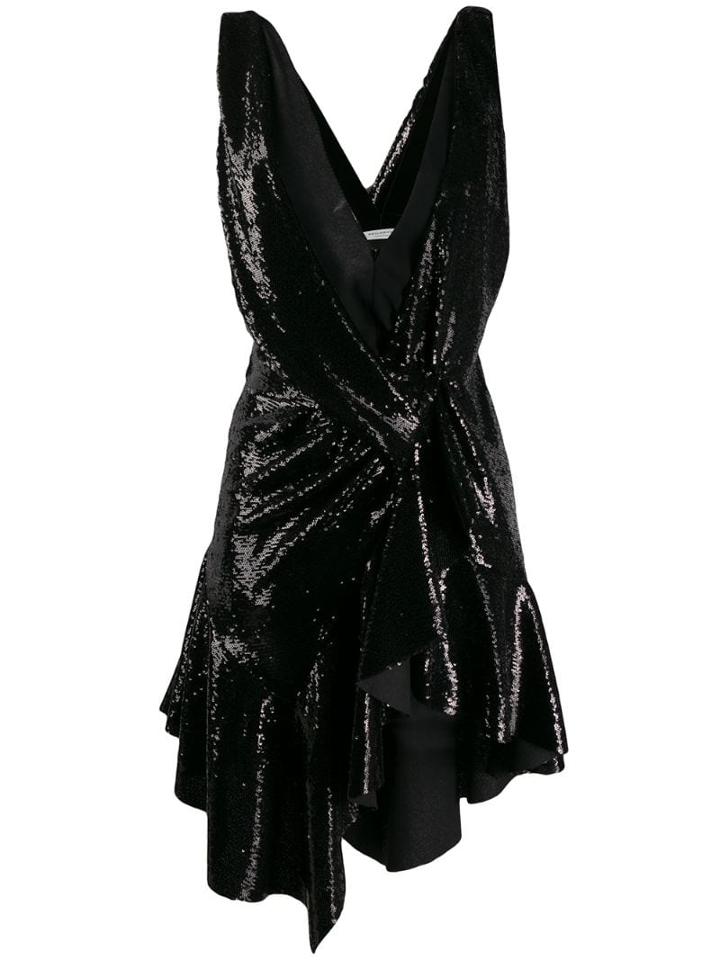 Philosophy Di Lorenzo Serafini Asymmetric Sequinned Dress - Black