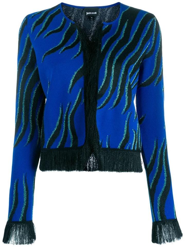 Just Cavalli Fringed Cardigan - Blue