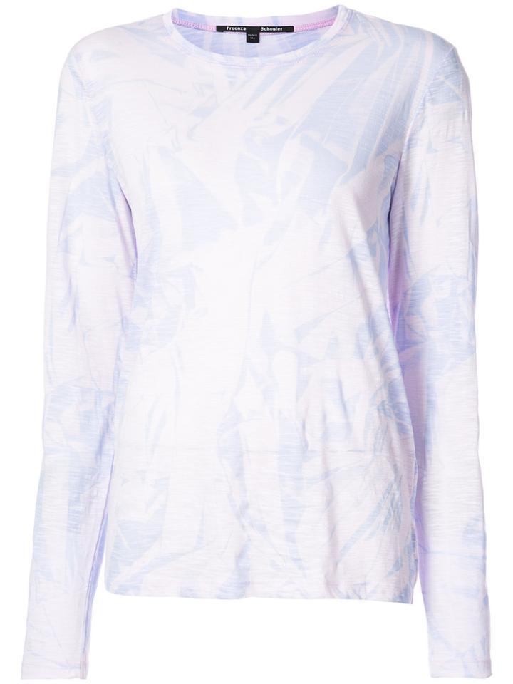 Proenza Schouler Long Sleeve T-shirt - Pink & Purple