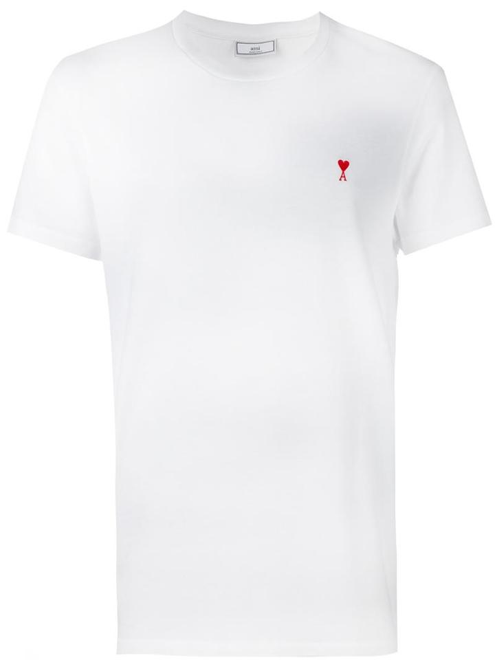 Ami Alexandre Mattiussi Ami De Coeur T-shirt, Men's, Size: Medium, White, Cotton