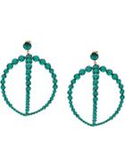 Jacquemus Beaded Orb Earrings - Green