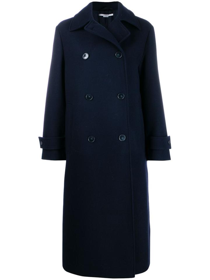Stella Mccartney Double-breasted Long Coat - Blue