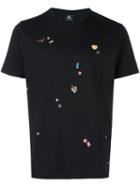 Ps By Paul Smith Miscellaneous Print T-shirt, Men's, Size: Medium, Black, Organic Cotton