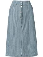 A.p.c. Pinstriped Skirt - Blue