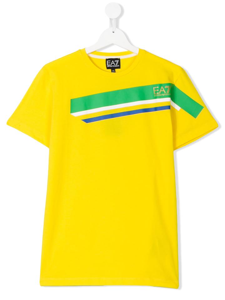 Armani Junior Teen Printed T-shirt - Yellow & Orange