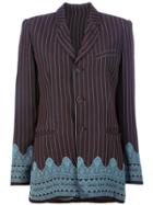 Jean Paul Gaultier Vintage Pinstripe Blazer - Brown